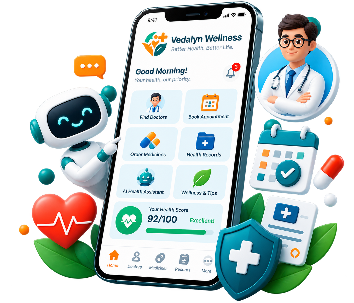 Vedalyn Wellness mobile healthcare application